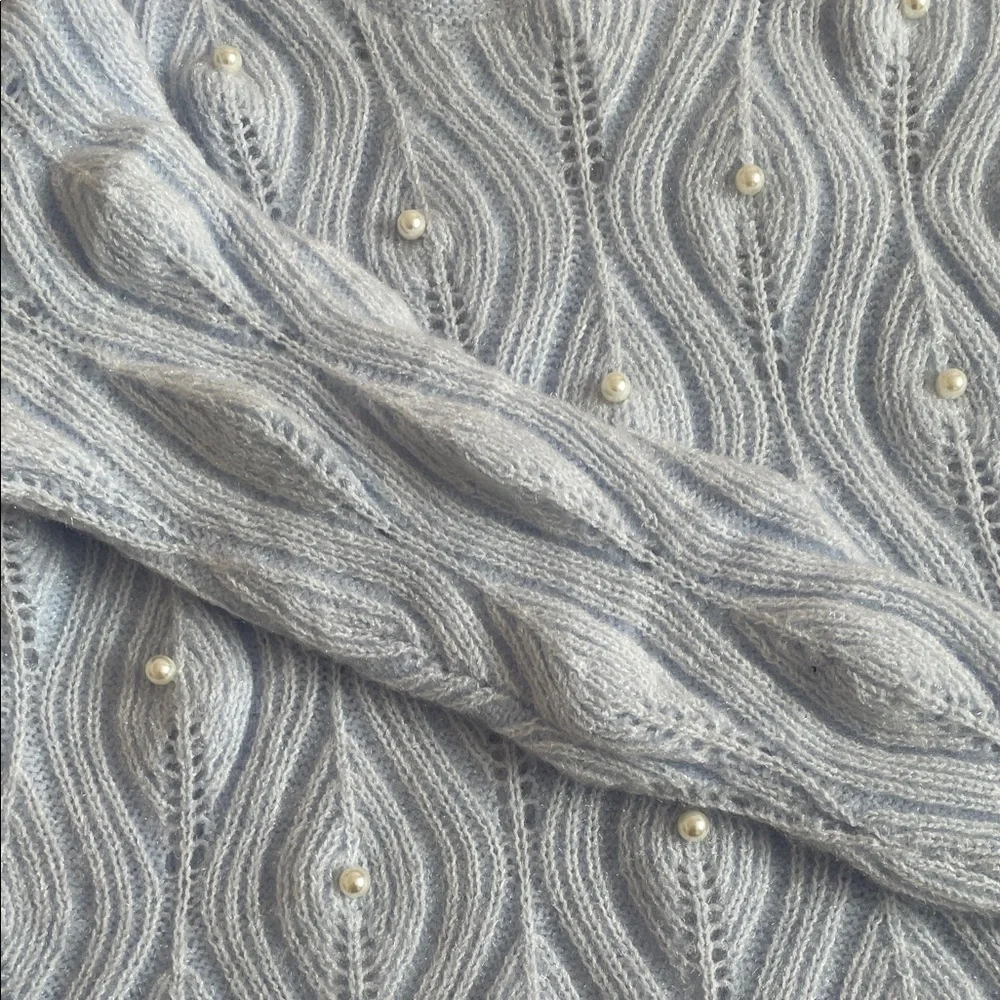 🩵✨🤍 Baby Blue Knit Sweater NWOT - Picture 5 of 7